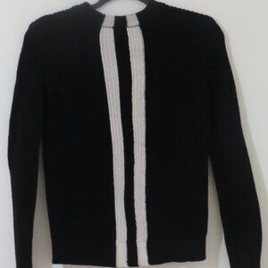 NWOT Parni Designer Chunky Knit Black Sweater Size S